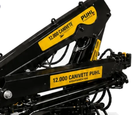 Guindaste veicular articulado PUHL Canivete 12.000, configuração 4H2M