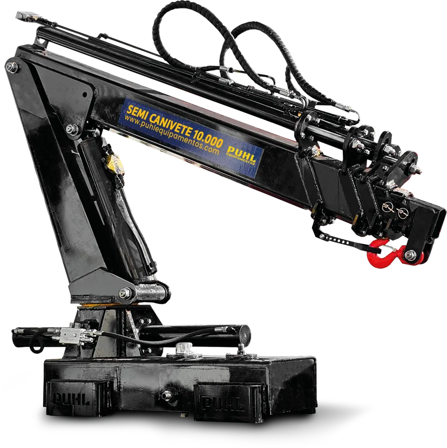 Guindaste veicular articulado PUHL Semi-Canivete 10.000, configuração 3H2M ou 4H1M