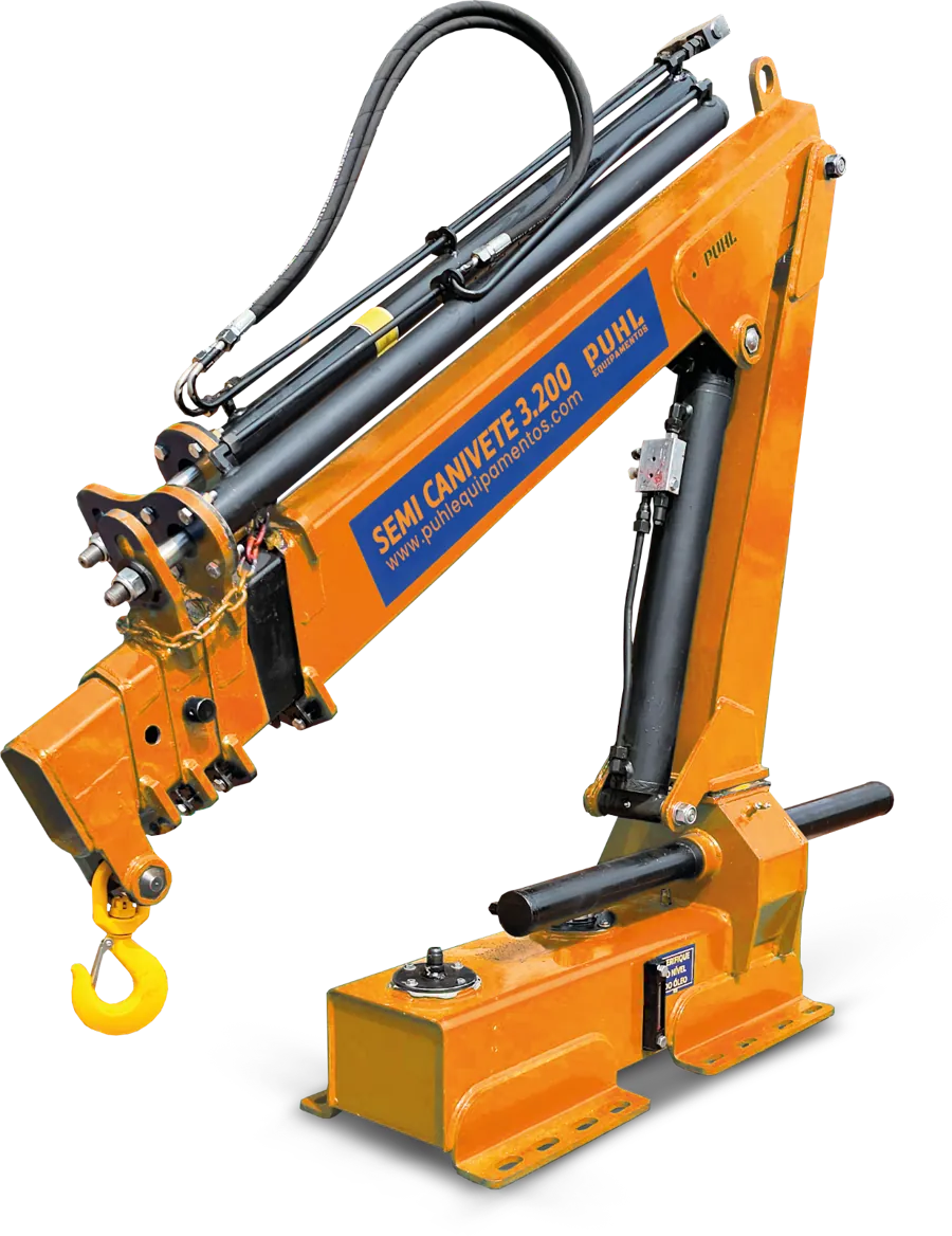 Guindaste veicular articulado PUHL Semi Canivete 3.200, configuração 2H2M