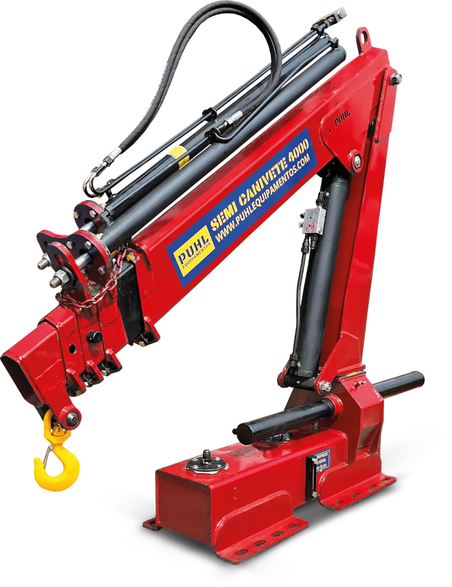 Guindaste veicular articulado PUHL Semi Canivete 4.000, configuração 3H2M ou 2H2M