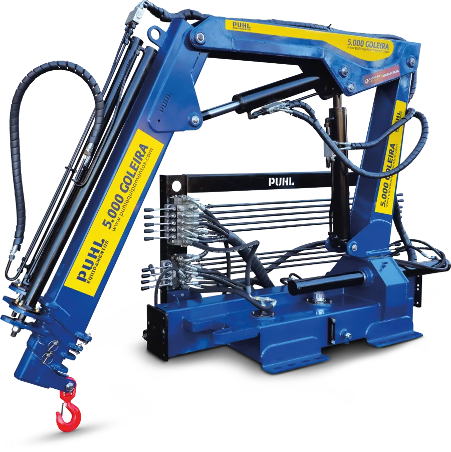 Guindaste veicular articulado PUHL Trave 5.000, configuração 2H2M